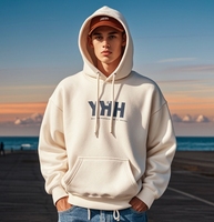 YKH Fleece 330GSM Logotipo personalizado de moda Cómodo Sudadera con capucha colorida de gran tamaño para hombre Sudaderas con capucha de manga larga de alta calidad