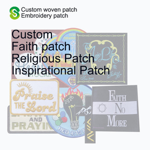 Tùy Chỉnh Dệt Biểu Tượng Vá Sắt Trên Tự Làm Đức Tin Tôn Giáo Các Bản Vá Lỗi Thêu Các Bản Vá Lỗi Cho Mũ - Product Image 1