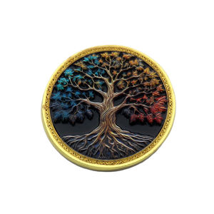 Pièce commémorative personnalisée personnalisée sans minimum Arbre de <span class=keywords><strong>vie</strong></span> Lettre de <span class=keywords><strong>motivation</strong></span> inspirante Pièce souvenir - Product Image 1