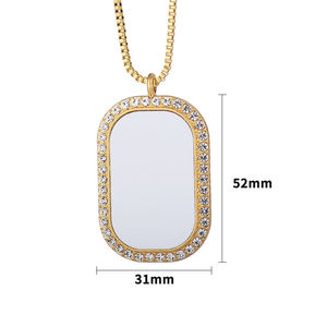 Subli-Forward Elegante Goud Verzilverd Sublimatie Ketting Met Steentjes Voor Sieraden En Relatiegeschenken - Product Image 5