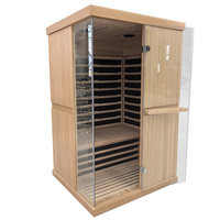 Sauna Infrarroja Interior para 1 Persona - Madera de Lujo de Espectro Completo con Ducha y Control por Computadora