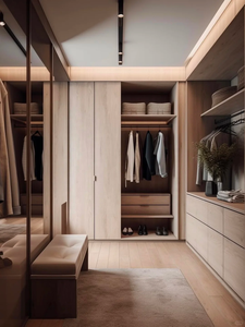 Systèmes de dressing sur mesure de luxe modernes, armoires de chambre en bois pour dressing ouvert - Product Image 2