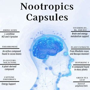 Migliore qualità Nootropics capsule di salute del cervello integratore con tè verde L tirosina <span class=keywords><strong>Rhodiola</strong></span> <span class=keywords><strong>Rosea</strong></span> per la memoria di messa a fuoco - Product Image 5