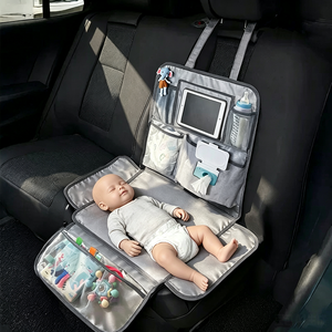 Tapis à langer bébé imperméable pliable, tapis à langer de voyage multi-poches, station de change suspendue pour nouveau-né et nourrisson - Product Image 1