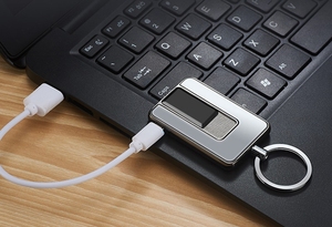 Slim USB điện nhẹ hơn, có thể sạc lại Windproof thuốc lá Phụ kiện điện nhẹ hơn, thuốc lá xách tay nhẹ hơn Móc chìa khóa - Product Image 2