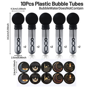 DAMAI 10PCS Plastic <b>Bubble</b> <b>Tubes</b> <b>Bubble</b> Blowing Set Ramadan Eid Party Decoration Event Favor Toy - Product Image 3