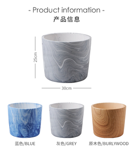 Décoration intérieure 13 pouces <span class=keywords><strong>rectangle</strong></span> grande marbre succulentes <span class=keywords><strong>pot</strong></span> gris <span class=keywords><strong>grand</strong></span> <span class=keywords><strong>pot</strong></span> en céramique avec des plantes - Product Image 4