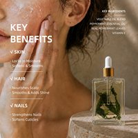 Huile pure naturelle infusée aux fleurs de menthe poivrée, huile thérapeutique hydratante et nourrissante pour le visage et le corps, huile de massage aromathérapeutique, vente en gros 50ml