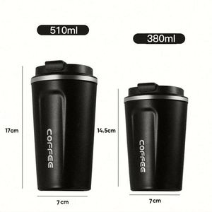 Tasse de bureau isotherme à double paroi en acier inoxydable 304, 380 ml et 510 ml, avec couvercle intelligent LED et affichage de la température (6-12°C) – Écologique - Product Image 2