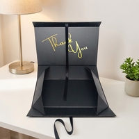 Boîte de luxe avec logo personnalisé, fermeture magnétique, couvercle en carton rigide, boîte en carton noir avec aimant, emballage pour chaussures, vêtements, emballage cadeau en carton