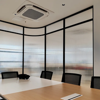 Porte de bureau moderne à mur en verre unique cloisons temporaires portables pour salle blanche écran pliable à cadre visible pour le bureau