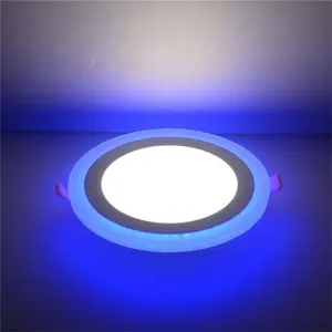 둥근 사각에 의하여 중단되는 Dimmable 호리호리한 LED 램프 패널, 남비는 두 배 색깔을 점화합니다