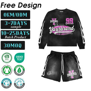 Fabricantes de Ropa Personalizada, Conjuntos Deportivos de Buena Calidad, Pantalones Deportivos Anchos y Sudaderas con Capucha para Hombre, Conjunto Deportivo Unisex - Product Image 1