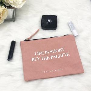Sacs à cosmétiques à fermeture éclair en coton personnalisé mignon Mini maquillage pièces pochette - Product Image 5