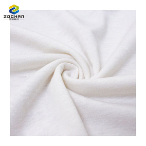 190gsm len pha trộn 50% polyester 30% Linen 20% Len Jersey đồng bằng vải dệt kim cho mùa đông may - Product Image 1