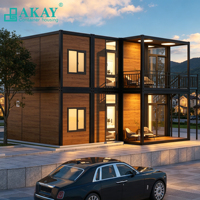 Maisons conteneurs duplex AKAY, panneaux sandwich, maisons modulaires portables préfabriquées, villas écologiques de luxe avec 4 chambres