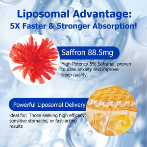 Best Selling Saffron Liposomal Liquid Drops with Saffron Extract Ashwagandha Root Extract Support a More Productive You a More F - Product Image 5