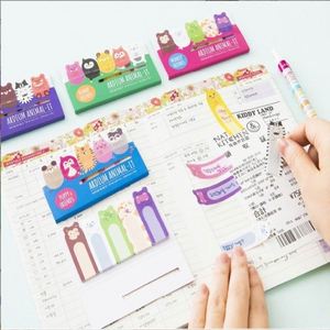100 Sheets Random Style Cute Animal Self-Adhesive <b>Sticky</b> Index Tabs Book Page Flags Stationery for Reading Planner Office School - Product Image 3