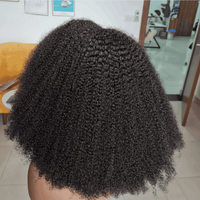 Perruque en gros de cheveux humains vierges bruts afro crépus bouclés vietnamiens, fournisseur de perruques Lace Front brutes