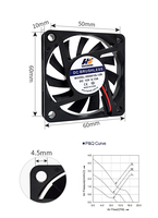 Hdhfan 60x60x10mm kipas pendingin tanpa sikat sunyi kecil 24v 6010 bantalan minyak kipas Dc pendingin