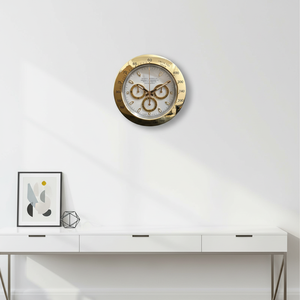 Orologio <span class=keywords><strong>da</strong></span> <span class=keywords><strong>Parete</strong></span> in Metallo di Lusso, 14 Pollici, <span class=keywords><strong>Design</strong></span> Quadrante Orologio, Silenzioso al Quarzo, Moderno Orologio Decorativo <span class=keywords><strong>da</strong></span> <span class=keywords><strong>Parete</strong></span> per Soggiorno e Arredamento Casa - Product Image 2