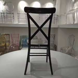 Nueva Silla de Resina Negra Resistente, Moderna e Impermeable para Eventos Comerciales al Aire Libre, Comedor, Hotel y Bodas, con Respaldo en Forma de X - Product Image 3