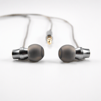 Écouteurs HiFi Miniatures Personnalisés en Aluminium 7075 N54 4,9 mm Dynamiques OFC Plaqués Argent 16 Ohm pour Audiophiles