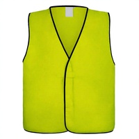 Gilet de sécurité non réfléchissant, style économique basique, couleur fluorescente, polyester respirant, gilet de travail pas cher pour chantier