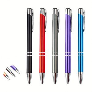 Stylos rétractables en métal X418 en gros, stylos à bille créatifs en alliage d'aluminium à pression, stylos publicitaires avec logo personnalisé - Product Image 2