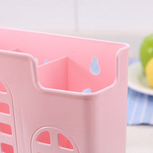 Plastic PP Double Compartment Cutlery Holder With Drainage For Kitchen Storage - Product Image 4