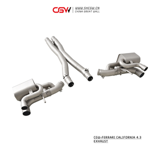 Silenziatore di Scarico in Acciaio Inox 304 Spessore 1,5mm con Valvola di Controllo Remoto a Vuoto, Sezione Centrale X e Silenziatore Posteriore per <span class=keywords><strong>Ferrari</strong></span> - Product Image 3