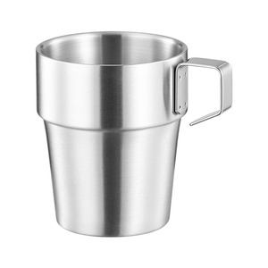 Stainless Steel Beer <b>Mug</b> 304 <b>Double</b> <b>Walled</b> Large Capacity Stackable Heat Insulating Camping Outdoor Drinking Cup - Product Image 1