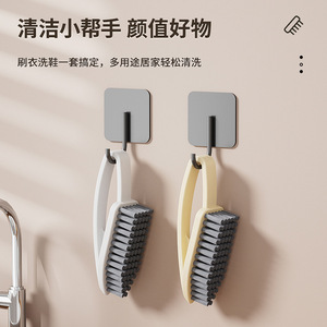 Household Multi Functional Shoe And Clothes Brush Soft Nylon Bristles Long Handle With Hook For Deep Cleaning - Product Image 4