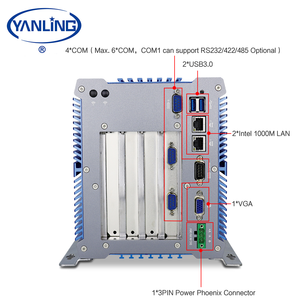 2019 de moda industrial mini precio de la pc sin ventilador i5 7200u linux ubuntu ordenador integrado ranura para tarjeta SIM