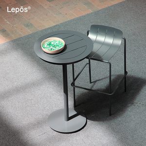 Quán Rượu thương mại quán cà phê khách sạn nhà hàng ngoài trời trong nhà Thanh Chiều cao Bàn Quầy chống gỉ bàn đứng bàn tròn thanh nhôm - Product Image 6