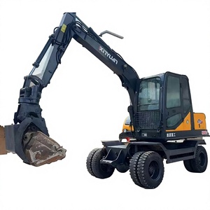 Gebrauchter XINYUAN 75 Radbagger China 8 Tonnen Kompaktbagger Schaufellader mit Kawasaki-Pumpe & Getriebe Originalmotor - Product Image 1