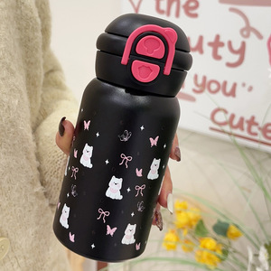 Lelyi in cartone animato carino con fiocco di cane bottiglia in acciaio inossidabile tazza Thermos cuore per ragazza creativa di alto valore - Product Image 5