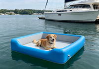 Plateforme de repos flottante gonflable antidérapante pour animaux de compagnie, pont flottant pliable et portable pour chiens
