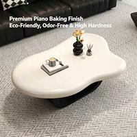 Ensemble de tables basses modernes en forme de nuage - Meubles de salon en panneaux de bois durables