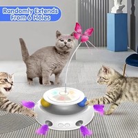 Jouet interactif pour chat, balle électrique à double couleur, papillon oscillant automatique, pour soulager le stress des chats domestiques - Vente en gros d'articles pour animaux de compagnie