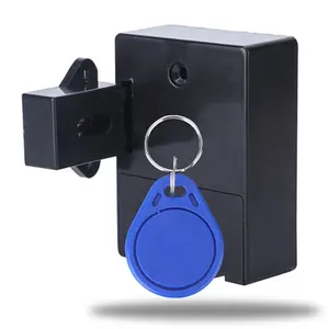 Kunci Kabinet Tidak Terlihat RFID Elektrik Cerdas Keamanan Plastik untuk Meja Kantor Kunci Loker Laci