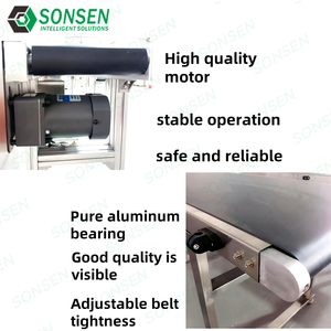 PU düz bant konveyör makinesi-küçük iş gıda dereceli endüstriyel PVC elektrikli taşıma hattı - Product Image 3