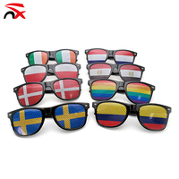 Lunettes de soleil personnalisées avec logo et couleur sur mesure, impression numérique, motif drapeau des pays du monde, football américain
