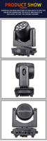 Projecteur Wash à Tête Mobile 7*40W 7 Yeux Effet Abeille HH-LM740F avec Télécommande RGBW LED IP65 pour Parc à Thème