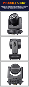 7*40W 7 Eyes Bee Moving Head Wash Light HH-LM740F avec télécommande RGBW - Product Image 5