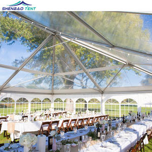 30x50 <span class=keywords><strong>40X70</strong></span> chapiteau à portée transparente tente de fête grand <span class=keywords><strong>cadre</strong></span> noir tente transparente tente de mariage de luxe en plein air pour 500 personnes - Product Image 3