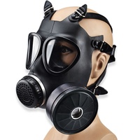 Masque à gaz tactique noir de sécurité, filtration haute efficacité (plus de 99 %) pour l'industrie chimique, respirateur anti-toxique pour pompiers