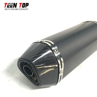 Silencieux de scooter en acier inoxydable et fibre de carbone pour Vespa Lx 50 4t, Vespa S 4t, Primavera 4t, Piaggio Zip 2000 4t, moteur 2 soupapes