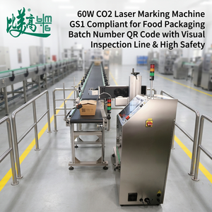 Máquina de Marcado Láser CO2 BMG de 60W para Embalaje de Alimentos, Número de Lote, Código QR, Cumple con GS1, Línea de Inspección Visual, Alta Seguridad - Product Image 2