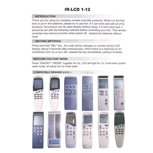 ใหม่ IR-LCD 1-12 รีโมทคอนโทรลสำหรับไซจ์ เดนค์เครื่องปรับอากาศรีโมท SCV-13-A-VTGP1 ESC-RC-791 - Product Image 3